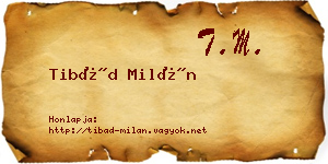 Tibád Milán névjegykártya
