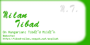 milan tibad business card